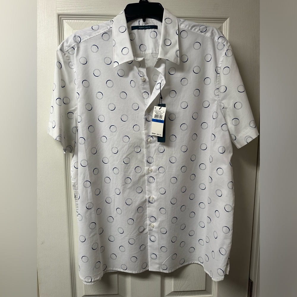 Perry Ellis Principles Bright White Size XL Men's Shirt